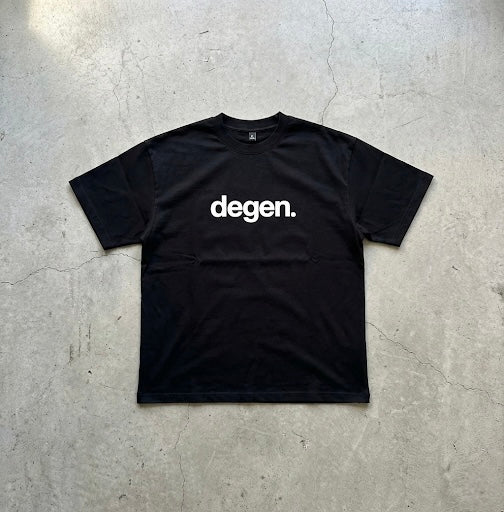degen. Black tee